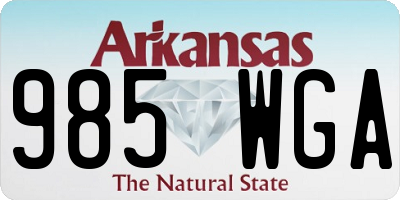 AR license plate 985WGA