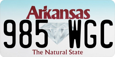 AR license plate 985WGC