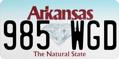 AR license plate 985WGD