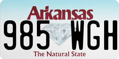 AR license plate 985WGH