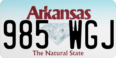 AR license plate 985WGJ