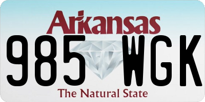AR license plate 985WGK