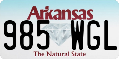 AR license plate 985WGL