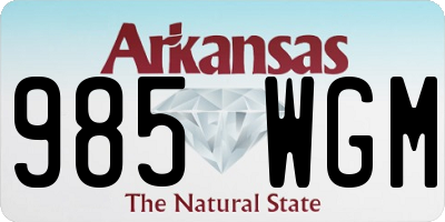 AR license plate 985WGM