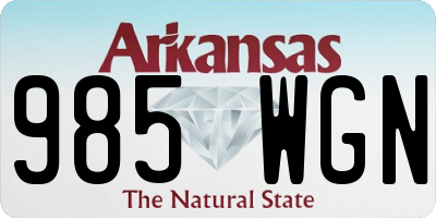 AR license plate 985WGN