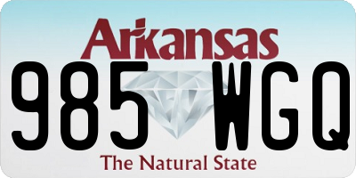 AR license plate 985WGQ