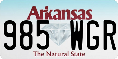 AR license plate 985WGR