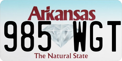 AR license plate 985WGT