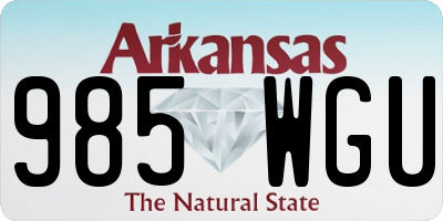 AR license plate 985WGU