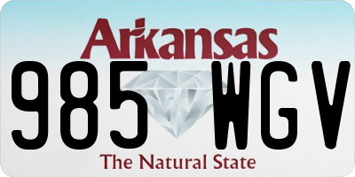 AR license plate 985WGV