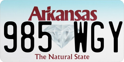 AR license plate 985WGY