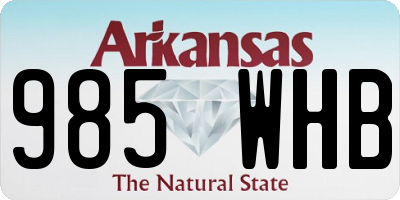 AR license plate 985WHB