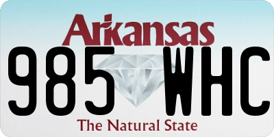 AR license plate 985WHC