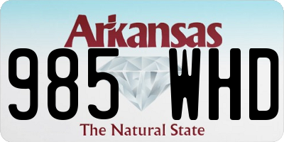 AR license plate 985WHD