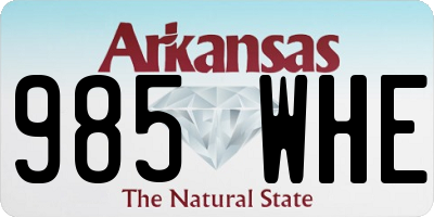 AR license plate 985WHE