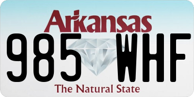 AR license plate 985WHF