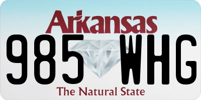 AR license plate 985WHG