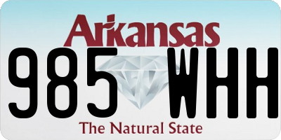 AR license plate 985WHH