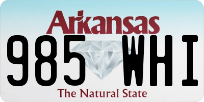 AR license plate 985WHI