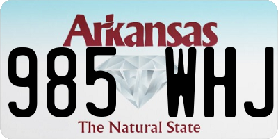AR license plate 985WHJ
