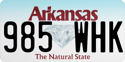 AR license plate 985WHK