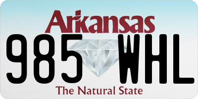 AR license plate 985WHL