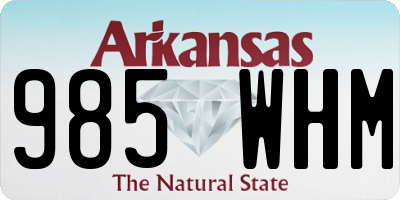 AR license plate 985WHM