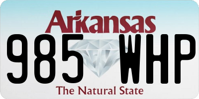 AR license plate 985WHP
