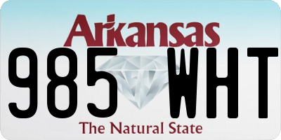 AR license plate 985WHT