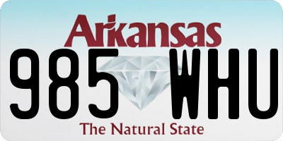 AR license plate 985WHU