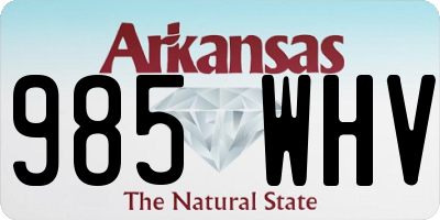 AR license plate 985WHV
