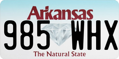 AR license plate 985WHX