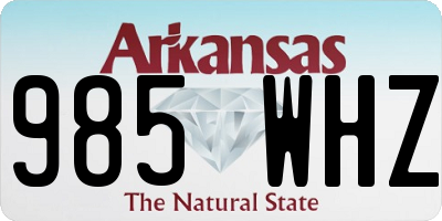 AR license plate 985WHZ