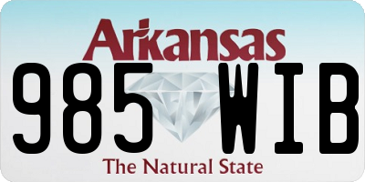 AR license plate 985WIB