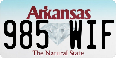AR license plate 985WIF