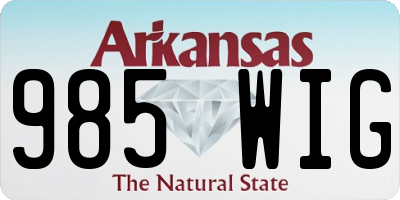 AR license plate 985WIG