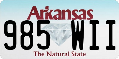 AR license plate 985WII