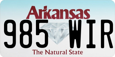AR license plate 985WIR