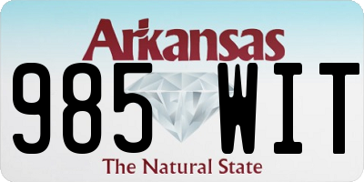 AR license plate 985WIT