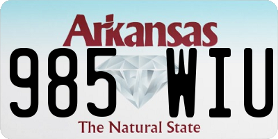 AR license plate 985WIU