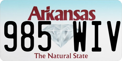 AR license plate 985WIV