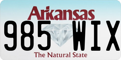 AR license plate 985WIX