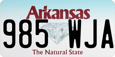 AR license plate 985WJA
