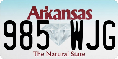 AR license plate 985WJG
