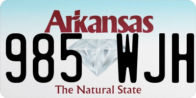 AR license plate 985WJH