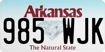 AR license plate 985WJK