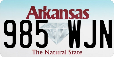 AR license plate 985WJN