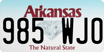 AR license plate 985WJO