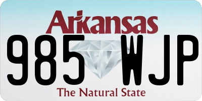 AR license plate 985WJP