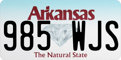 AR license plate 985WJS